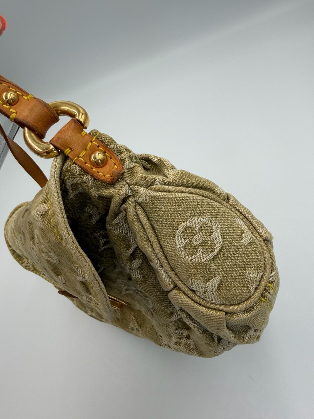 LOUIS VUITTON RARE vintage khaki denim green pleaty - Picture 8 of 16